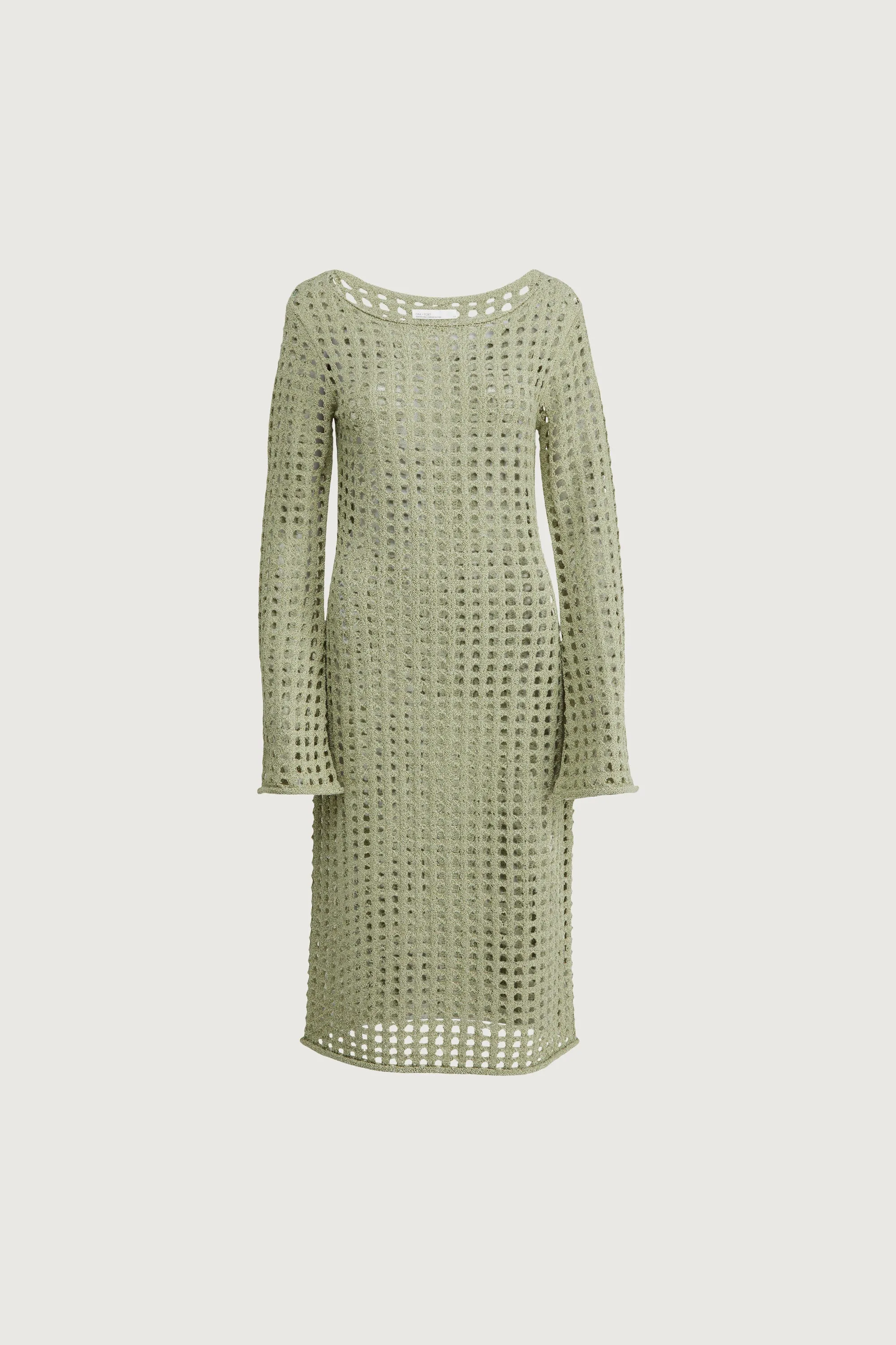 MIDI OPEN KNIT SWIMSUIT COVERUP DRESS