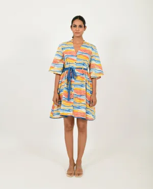 Multicolor Cotton Mini Dress