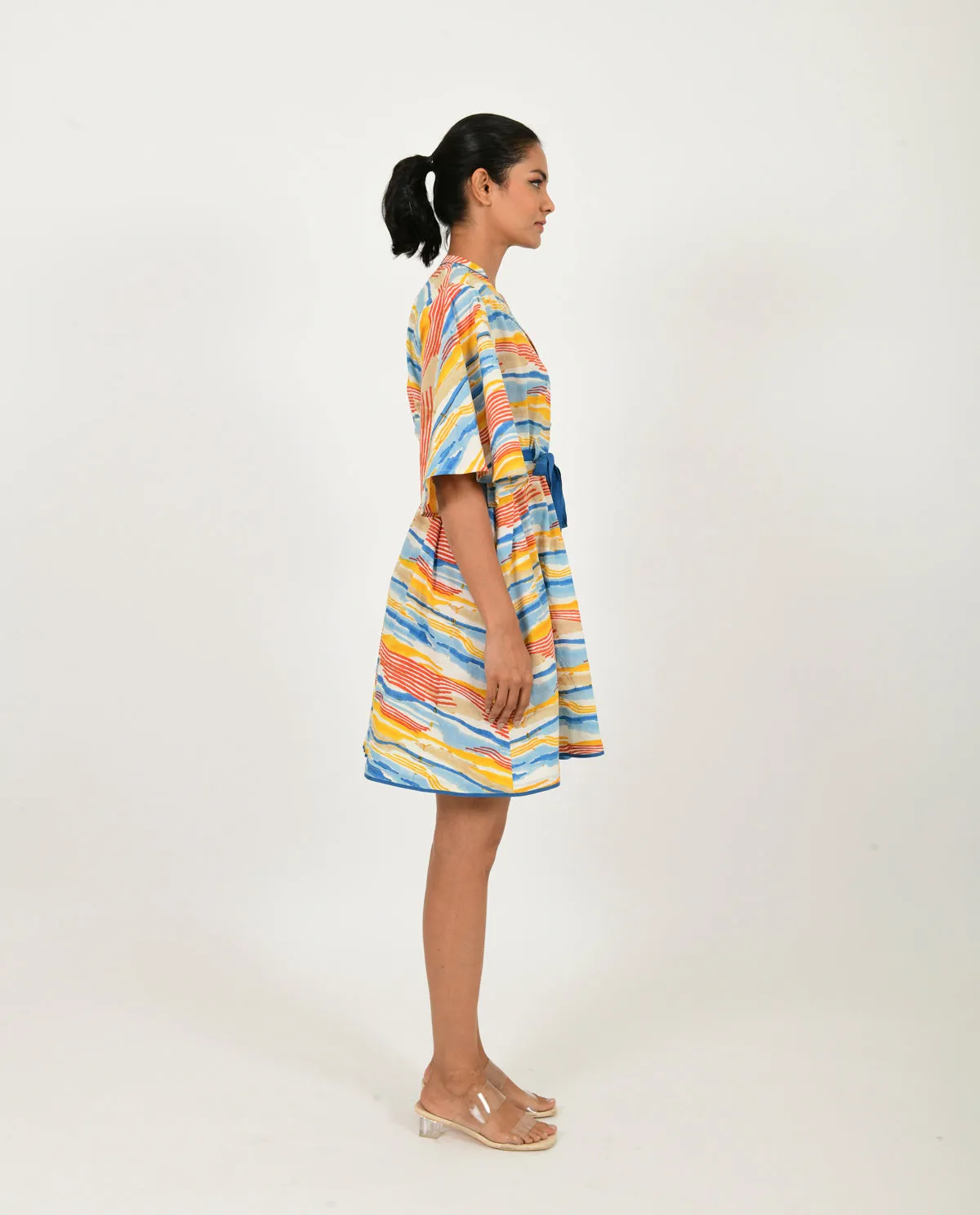 Multicolor Cotton Mini Dress