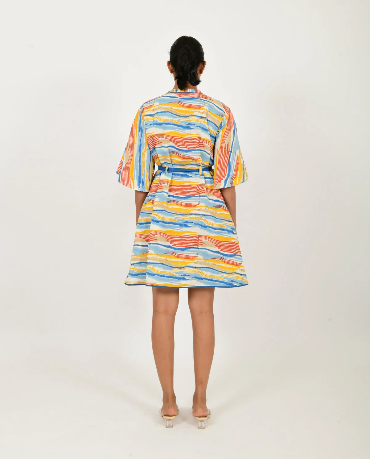 Multicolor Cotton Mini Dress