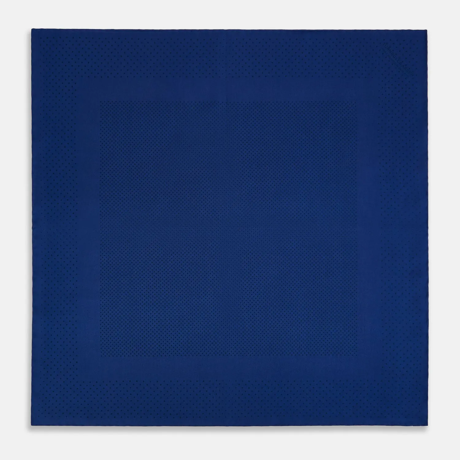 Navy Dot Silk Pocket Square