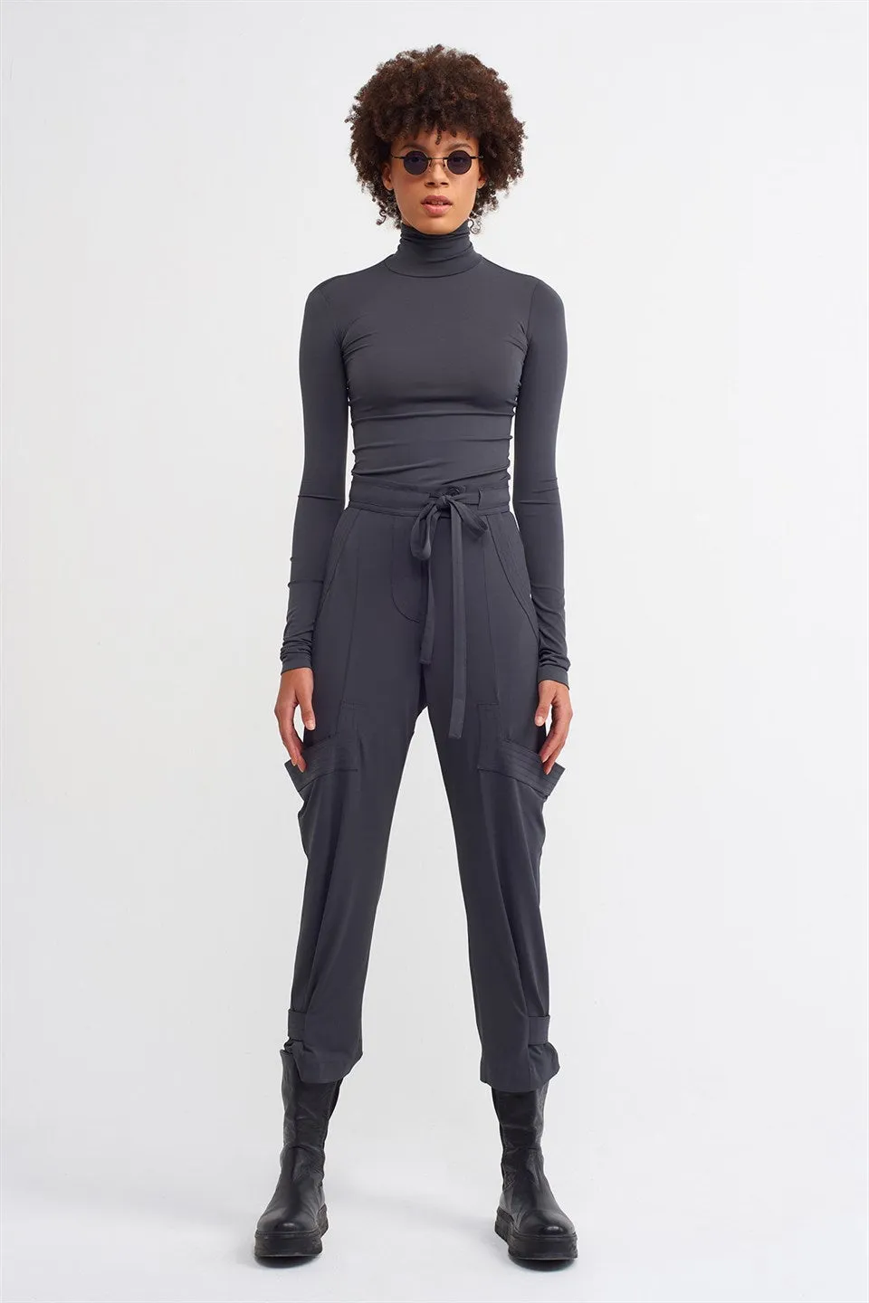 Nu Stitched Detail Trouser Ebony