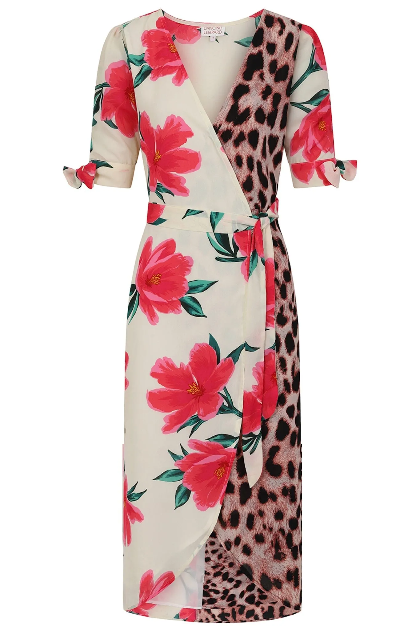 Olivera Midi Dress in Cream Base Tulip Mix