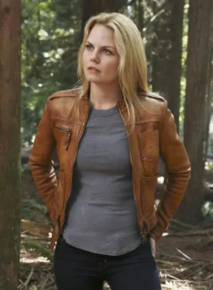 Once Upon A Time Leather Jacket worn by Jennifer Morrison