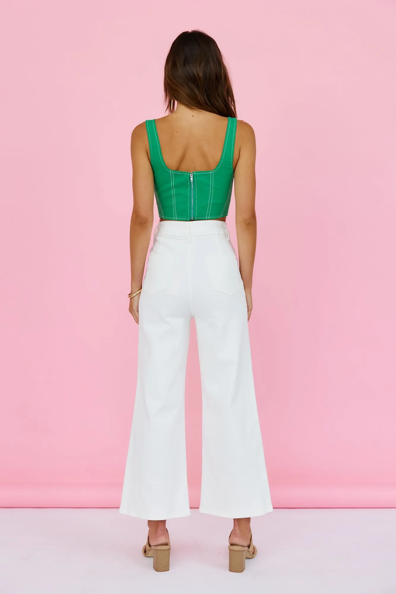 PAPER HEART Rollin Cord Jeans White