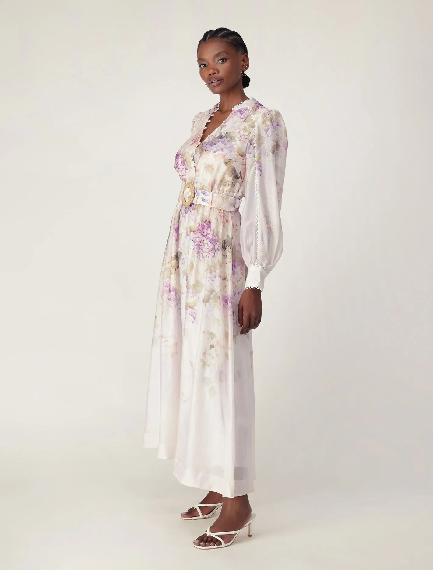 Peyton Trim Detail Midi Dress