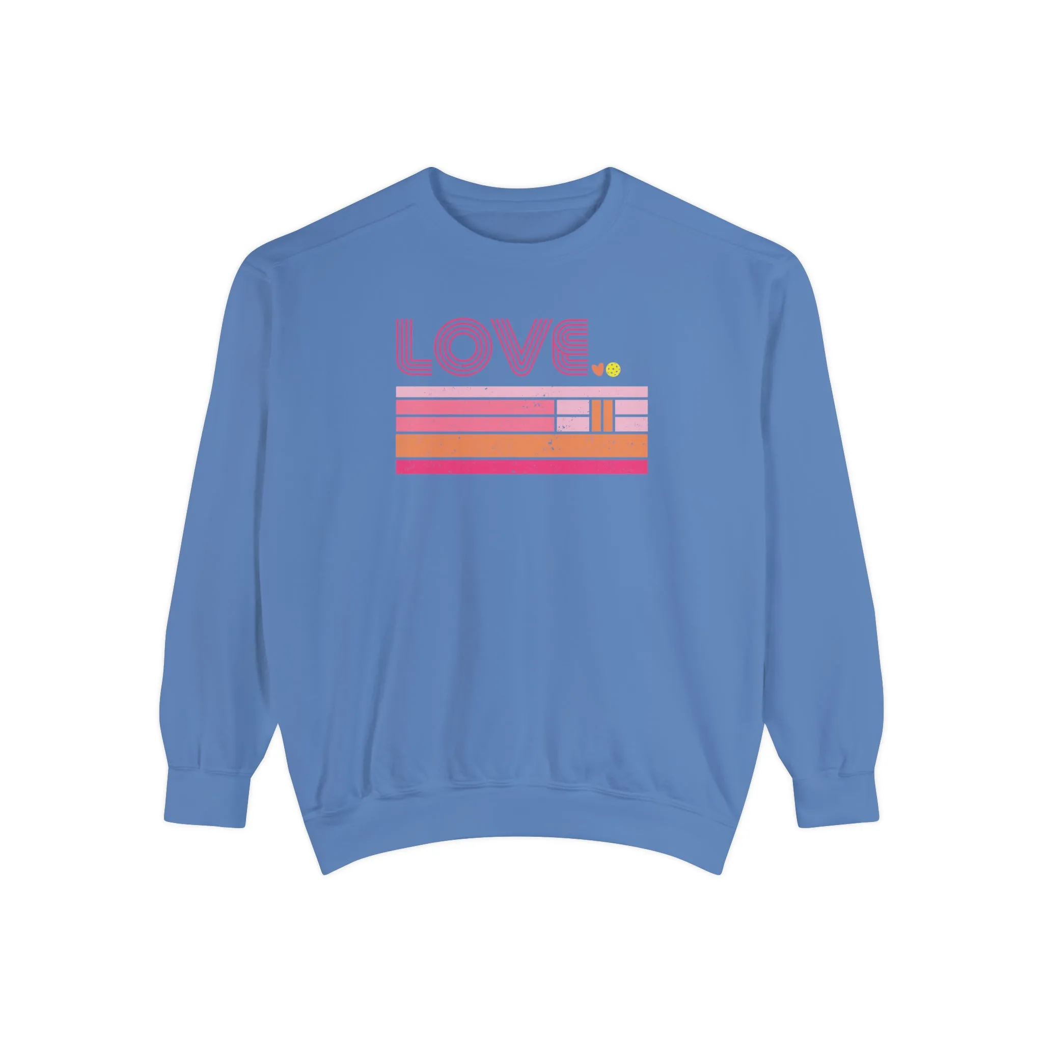 Pickleball Striped LOVE Sweatshirt • Women's