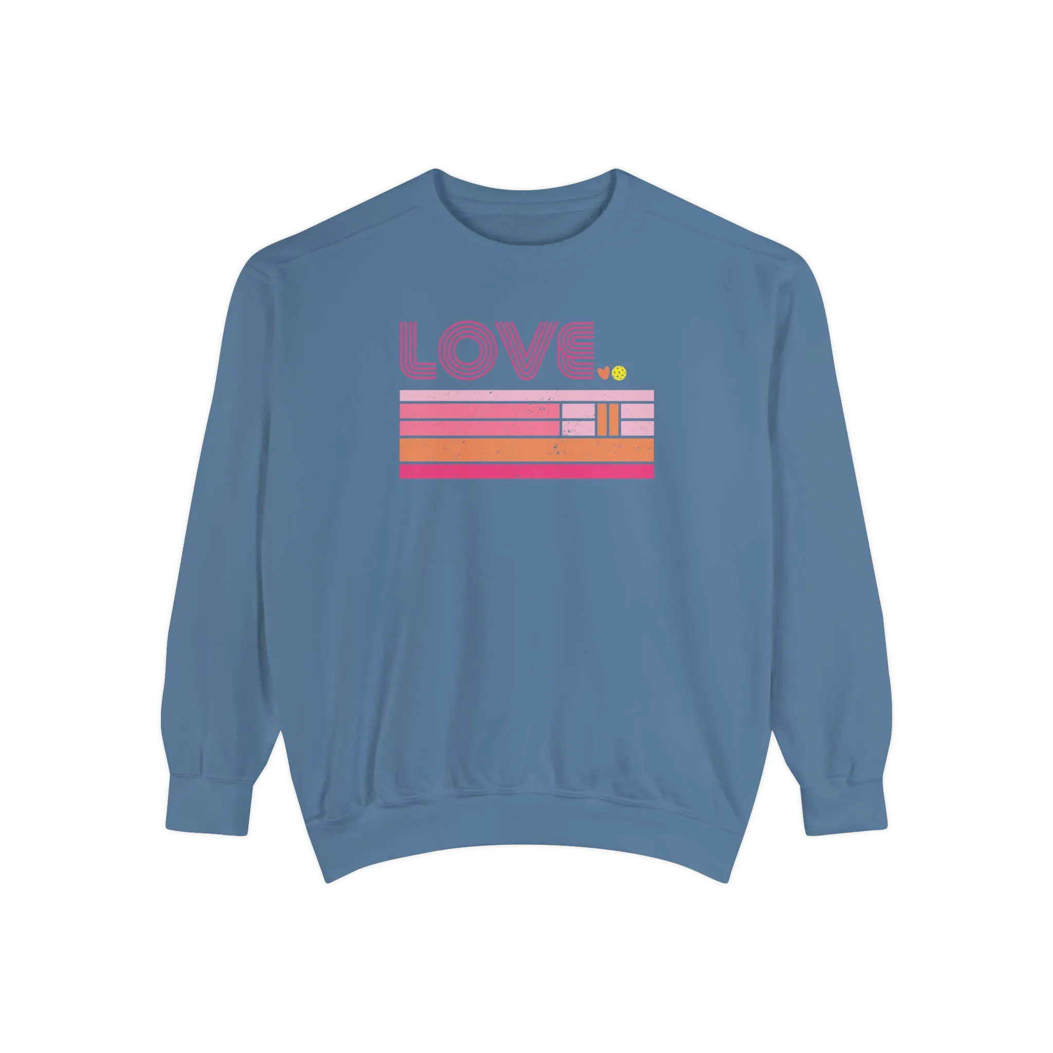 Pickleball Striped LOVE Sweatshirt • Women's