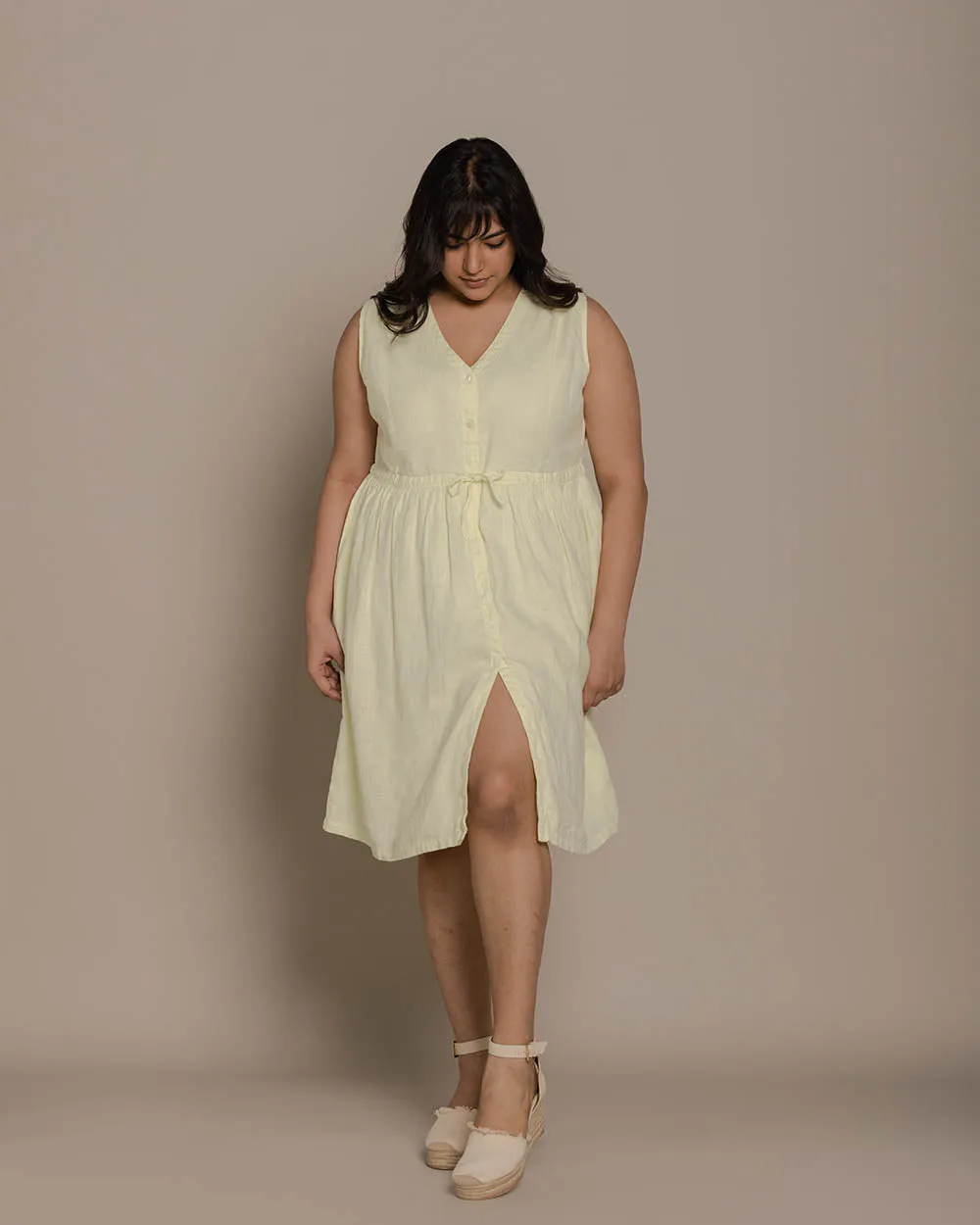 Pina Colada Season Dress - Butter Lemon