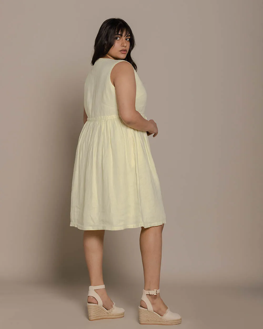 Pina Colada Season Dress - Butter Lemon