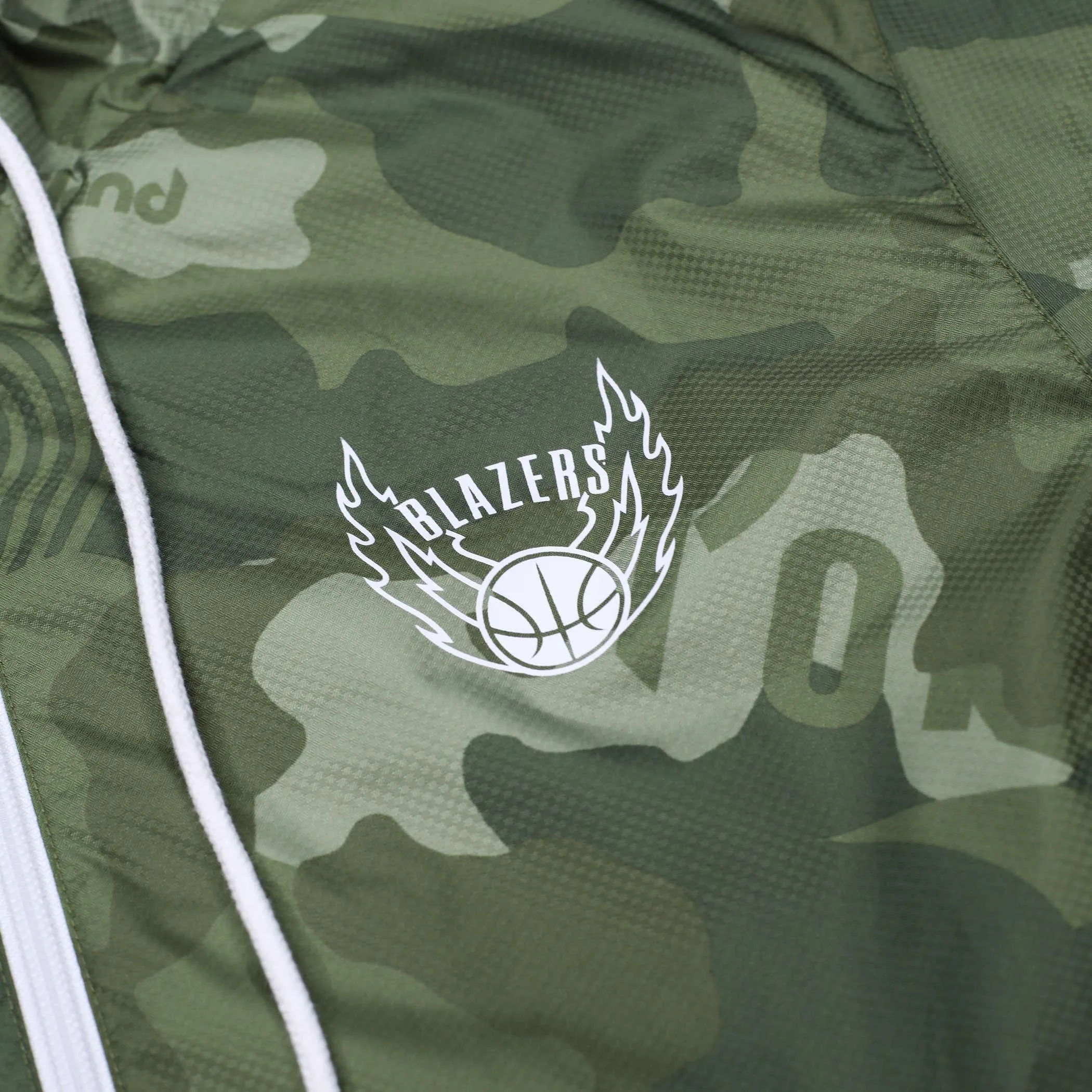 Portland Blazers Mitchell & Ness Ghost Camo Camouflage Jacket