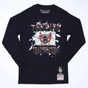 Portland Trail Blazers Mitchell & Ness Big Face Long Sleeved T-shirt