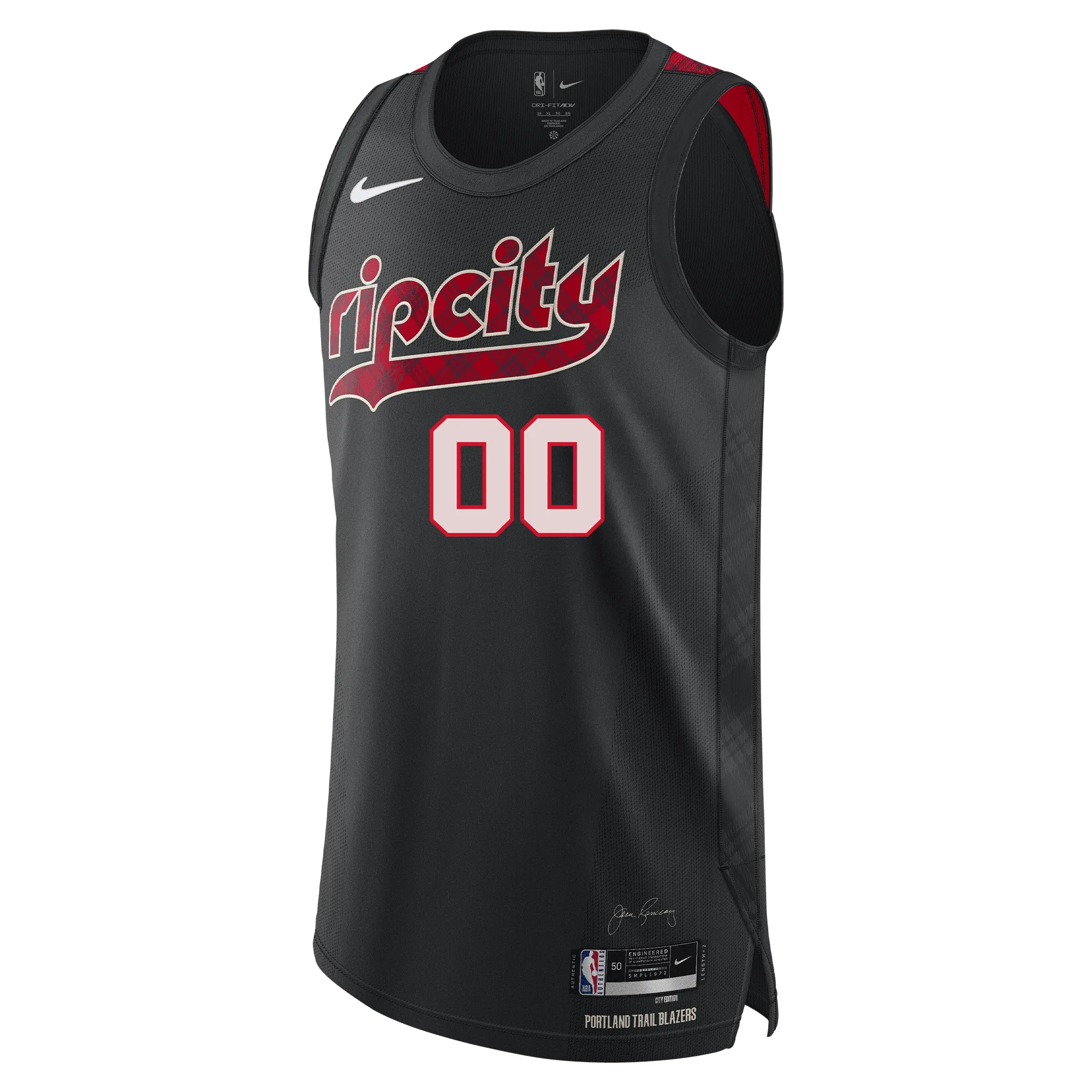Portland Trail Blazers Nike Henderson City Edition 23-24 Retro Plaid Swingman Jersey