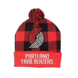 Portland Trail Blazers Retro Plaid Light Up Knit Beanie