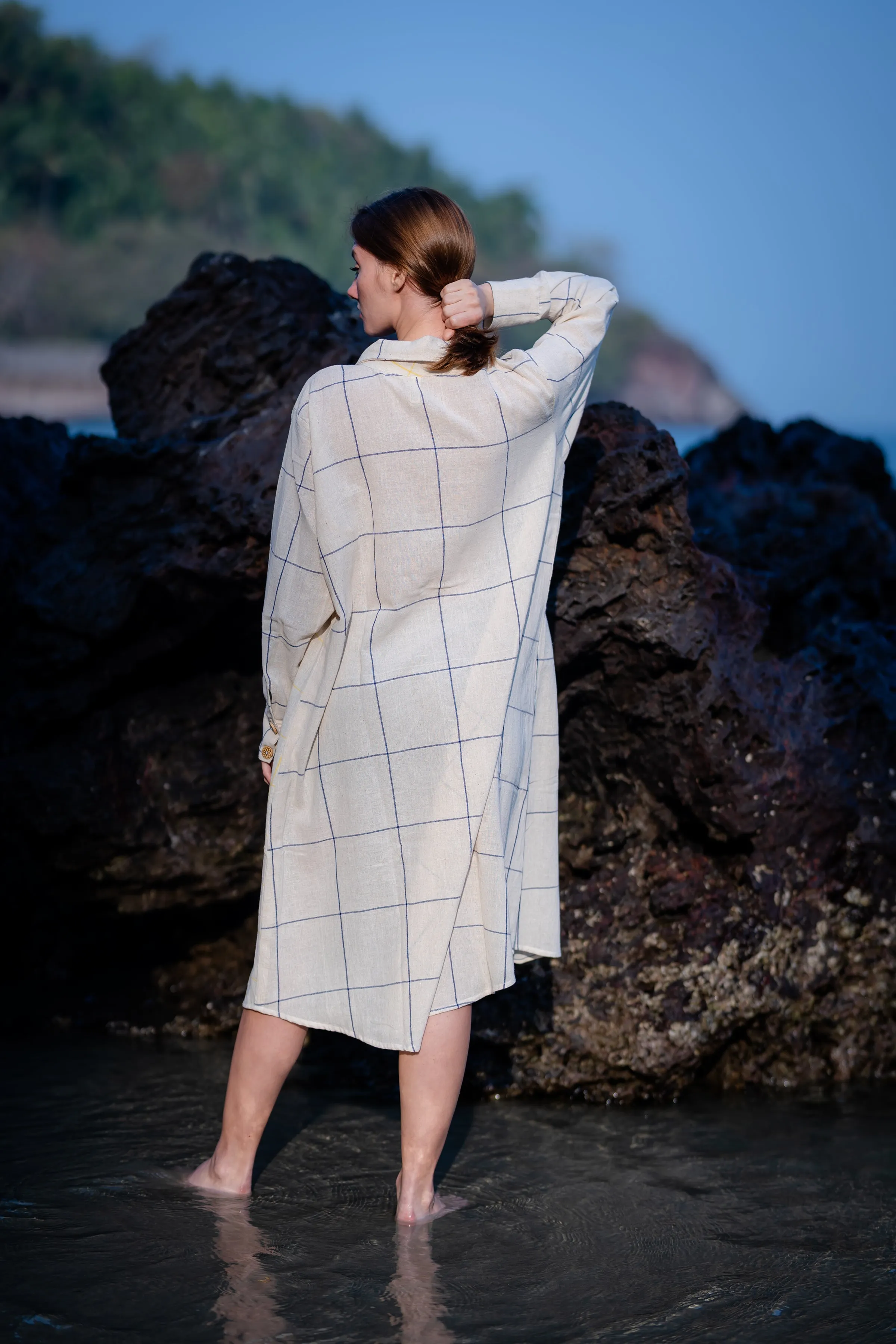 Relaxed Fit Checks Shirt Dress