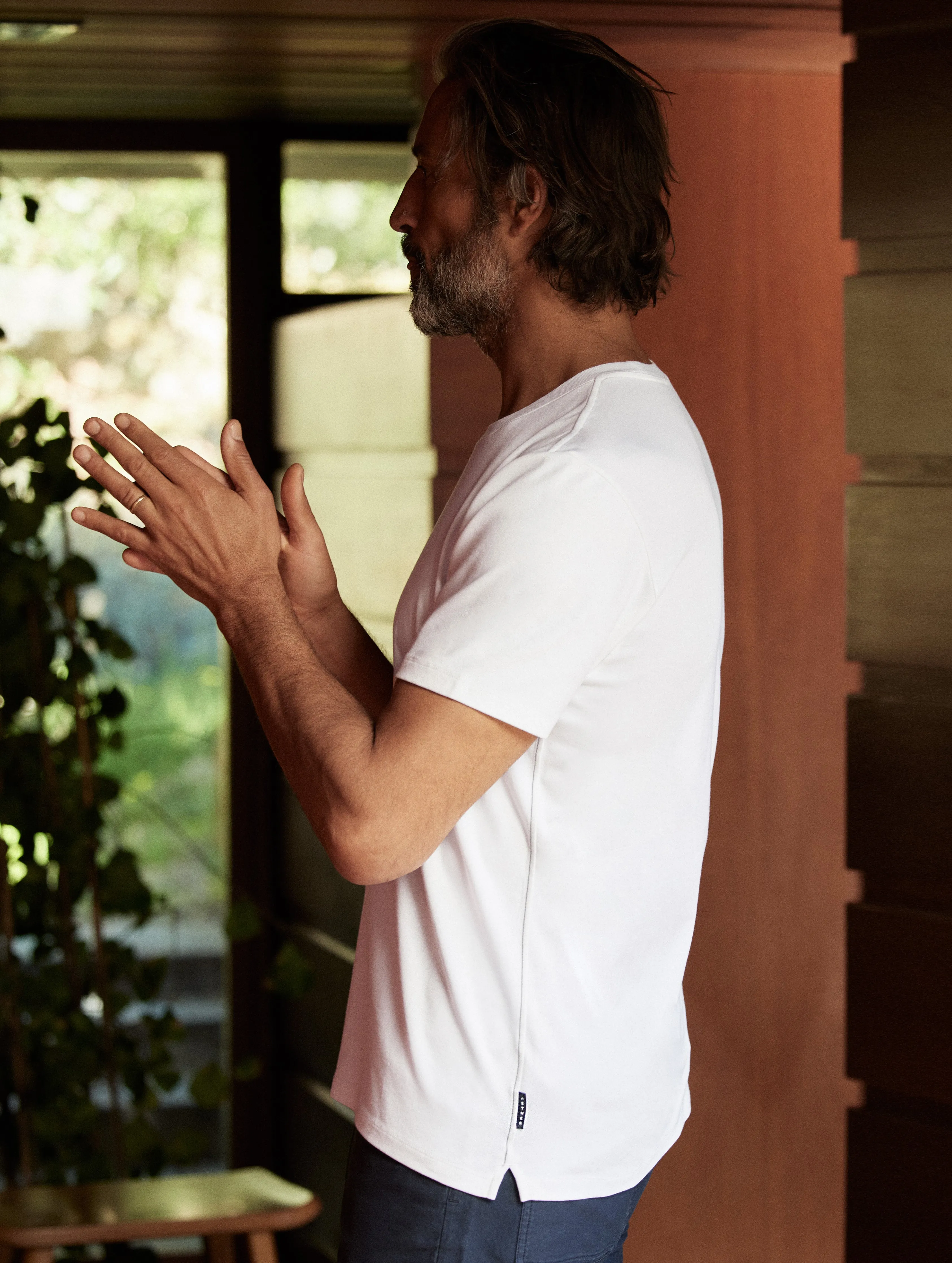 Relaxed-Fit Crew Tee - White