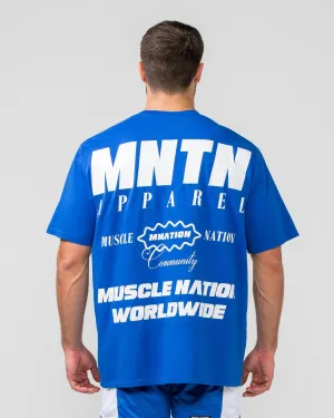 Represent Oversized Tee - Bondi Blue