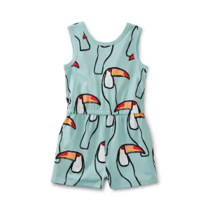 Rev Wrap Romper: Toucans in Mint