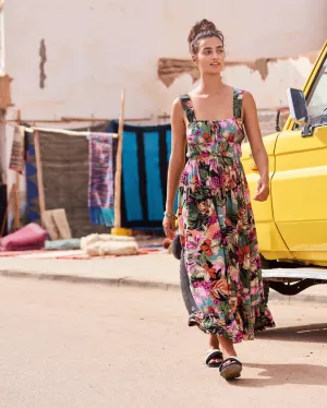 Roxy Paradise Winds Tropical Midi Dress