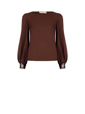 Sequin Cuff Blouse