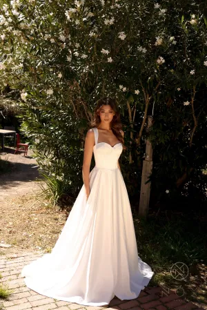 Sleeveless Corset Wedding Ball Gown_JW981