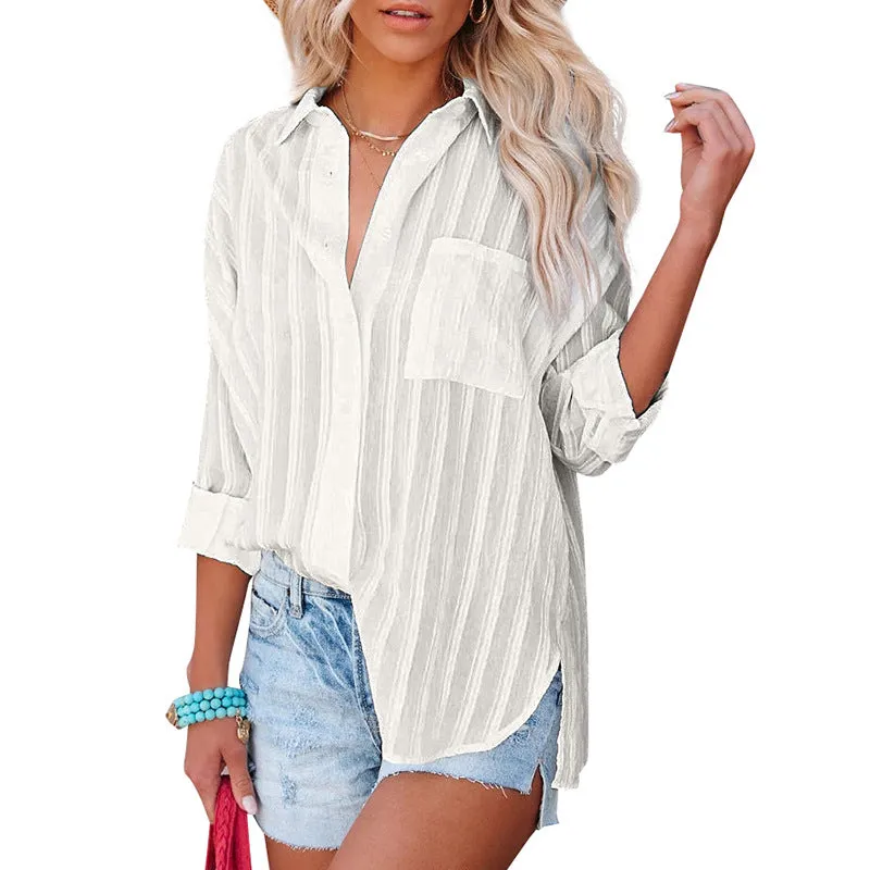 Solid Color Wholesale Blouses Women Top Casual Trendy Outfits