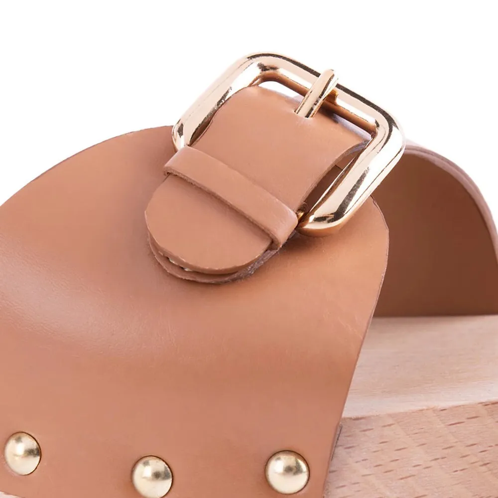 Stella McCartney Women's Elyse Platform Wedge Sandals Brown
