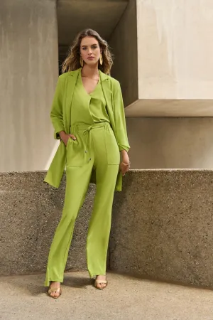 Textured Woven Wide-Leg Pants