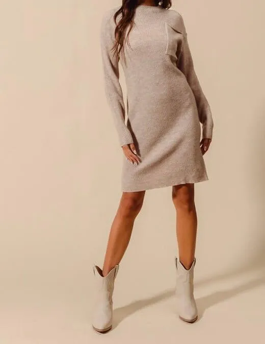 The CoCo Dress: Ribbed Sweater Dress With Pockets