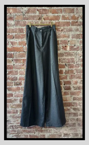 The Wide-Leg Tailored Grey Pants