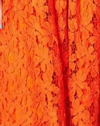Tiana Lace Midi Dress In Orange | Orange
