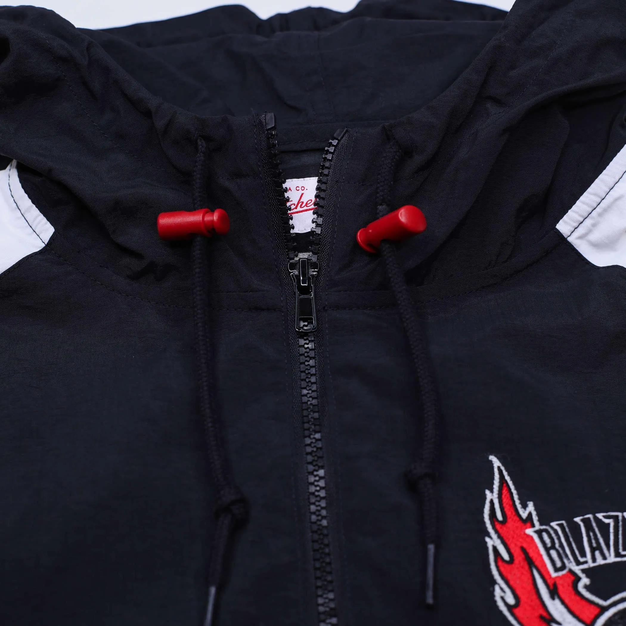 Trail Blazers Mitchell & Ness Anorak Partial Zip Jacket