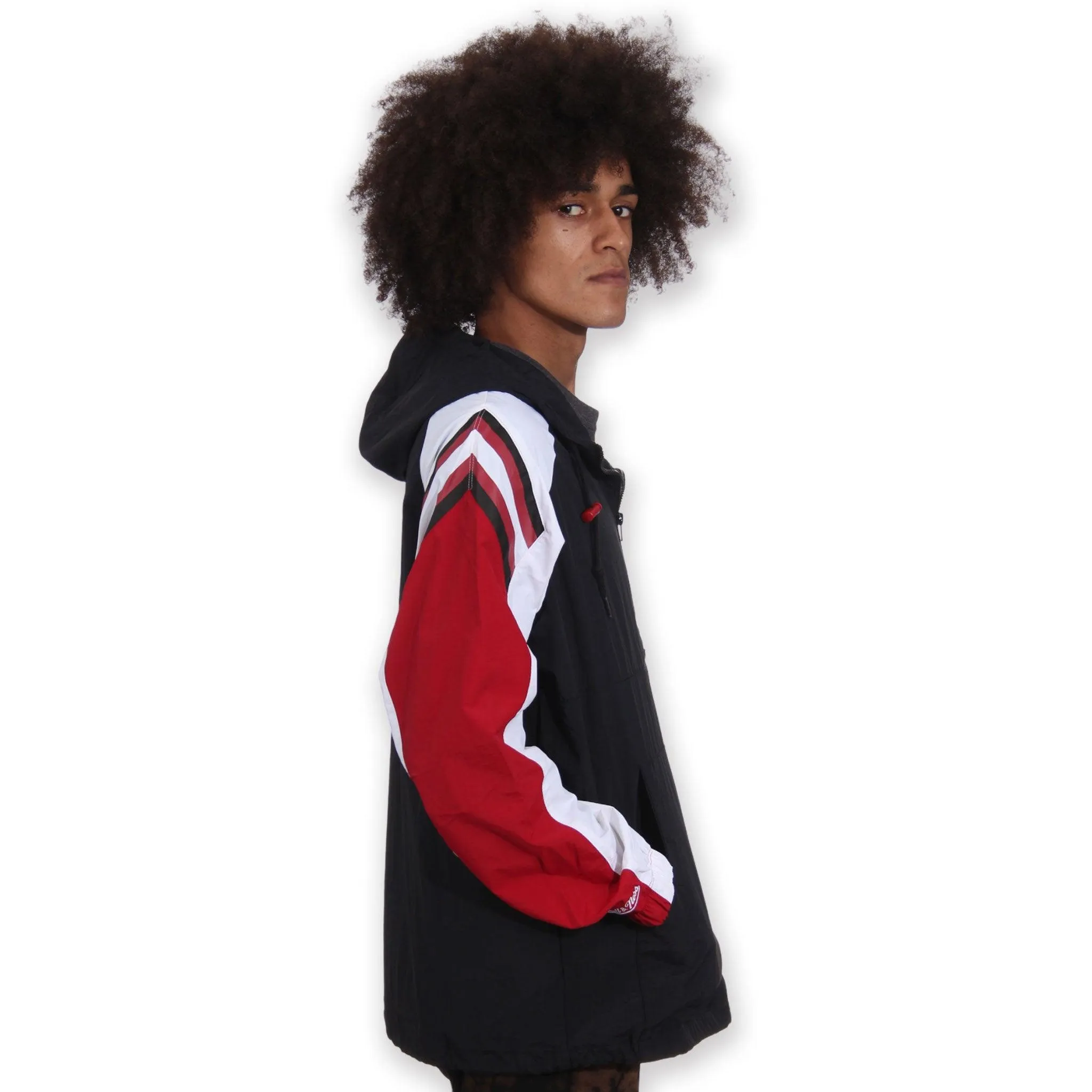 Trail Blazers Mitchell & Ness Anorak Partial Zip Jacket