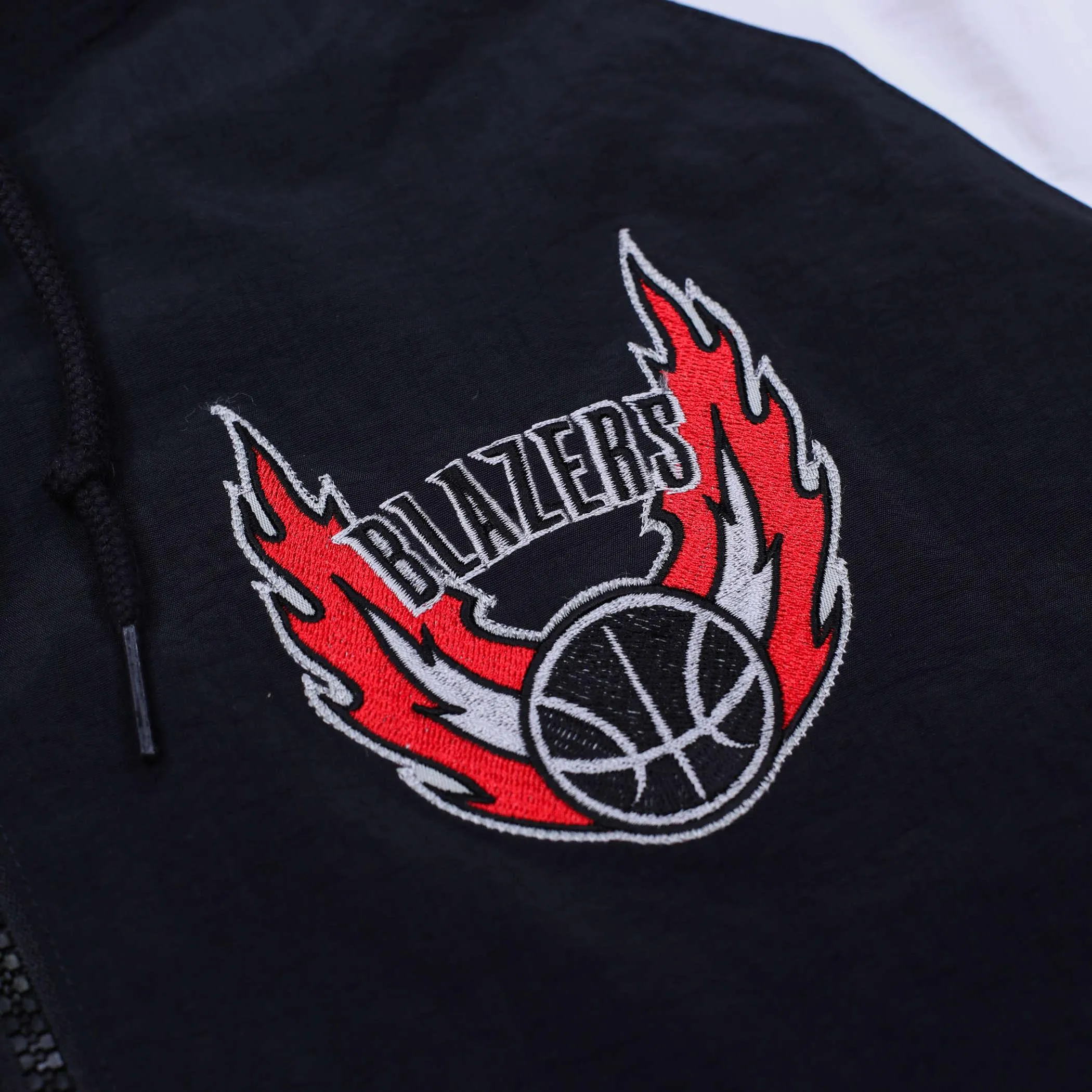 Trail Blazers Mitchell & Ness Anorak Partial Zip Jacket