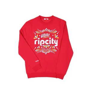 Trail Blazers Mitchell & Ness Rip City Unity Collection Viva! Fleece Crewneck