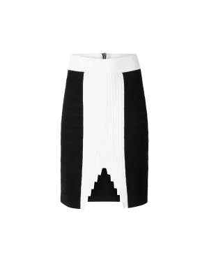 V-Detail Knit Skirt