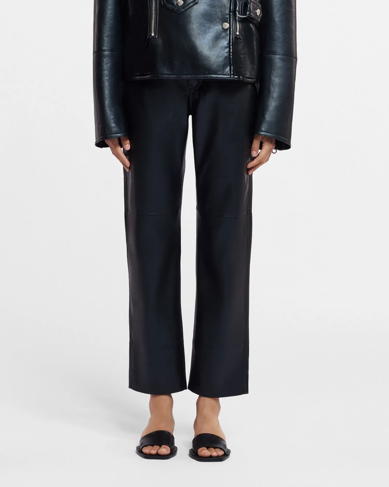 Vinni - Okobor™ Alt-Leather Pants - Black