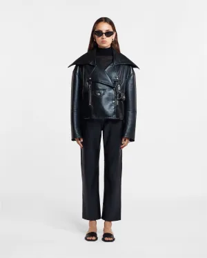 Vinni - Okobor™ Alt-Leather Pants - Black