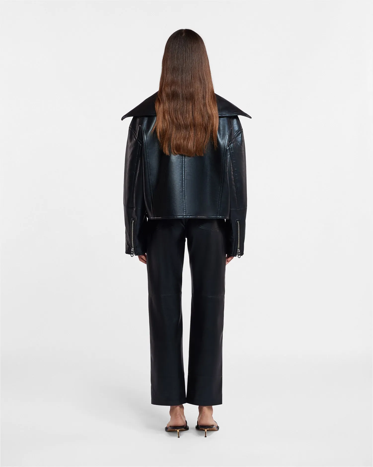 Vinni - Okobor™ Alt-Leather Pants - Black