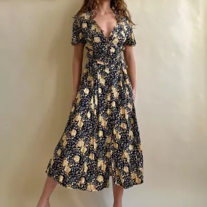 Vintage floral maxi dress