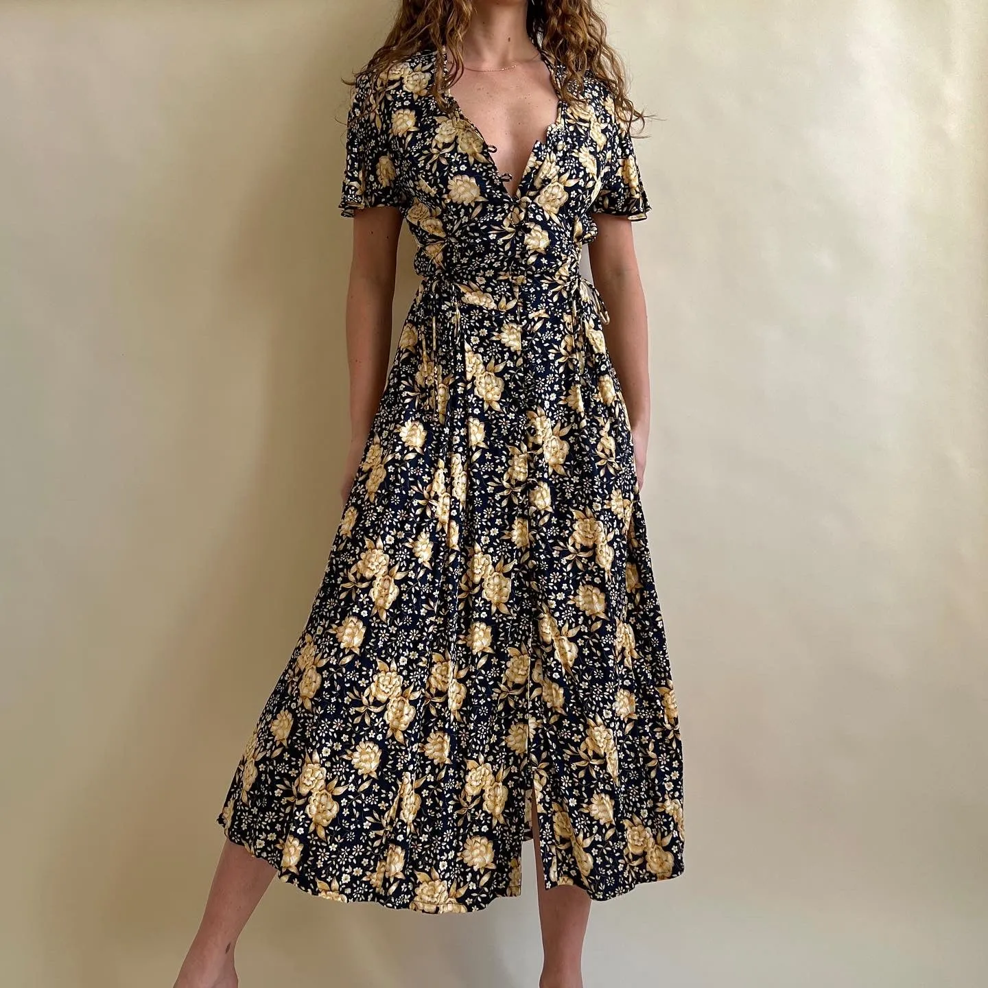 Vintage floral maxi dress
