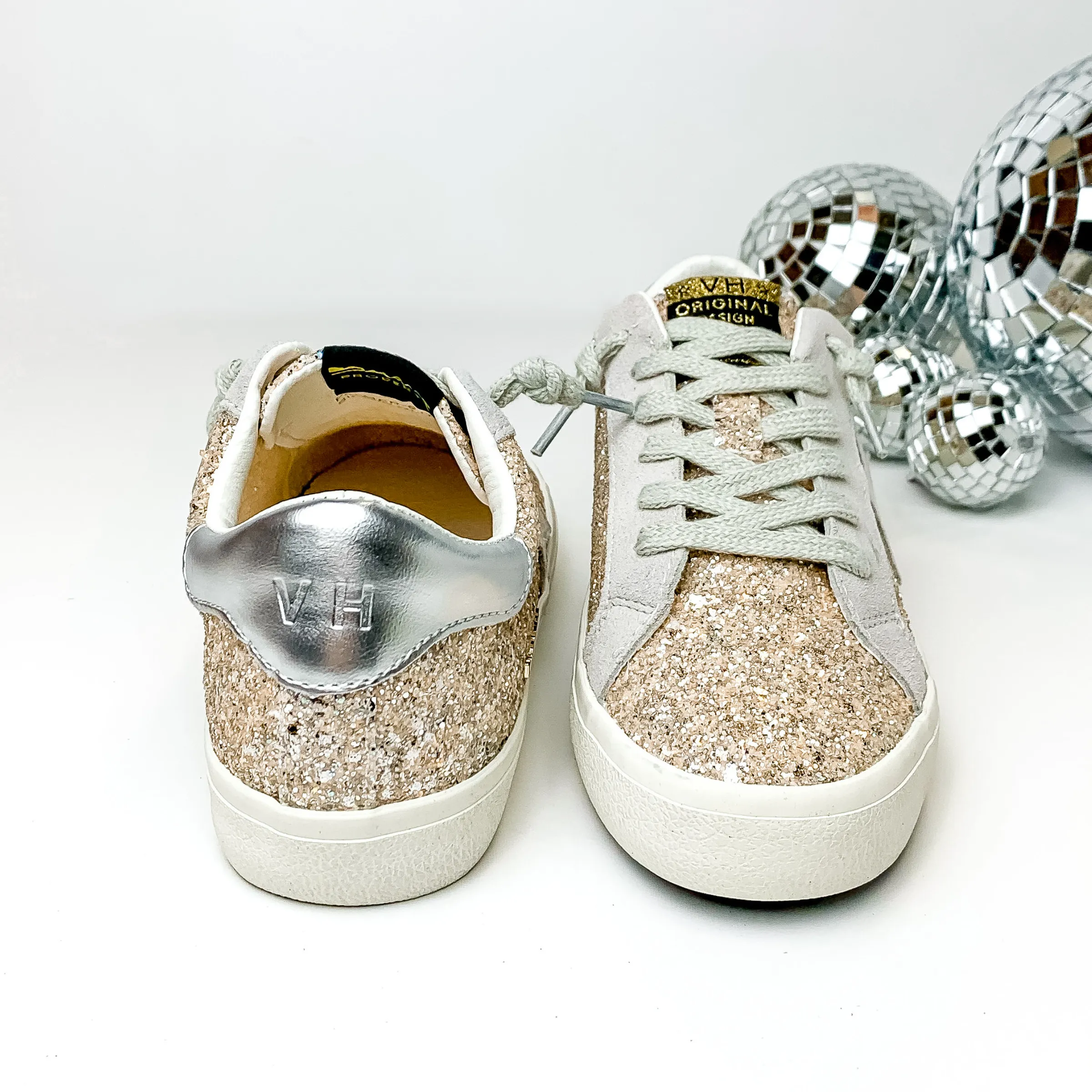 Vintage Havana | Palmer Sneakers in Champagne Glitter