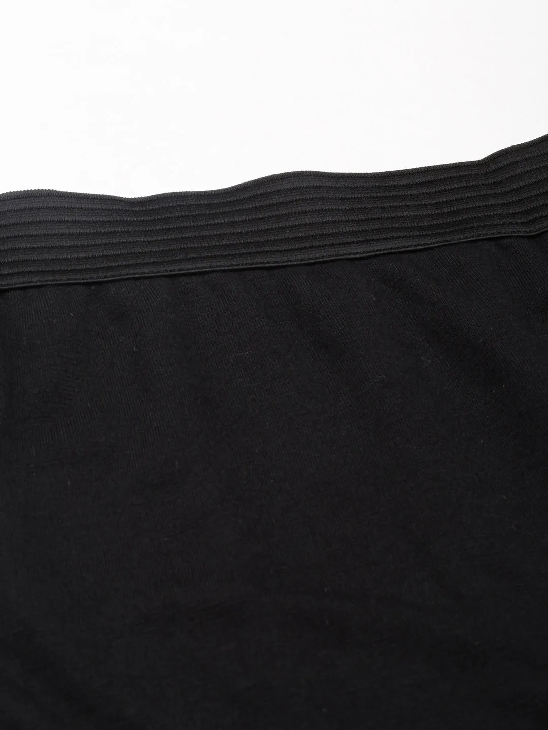 Women Black Solid Straight Skirt